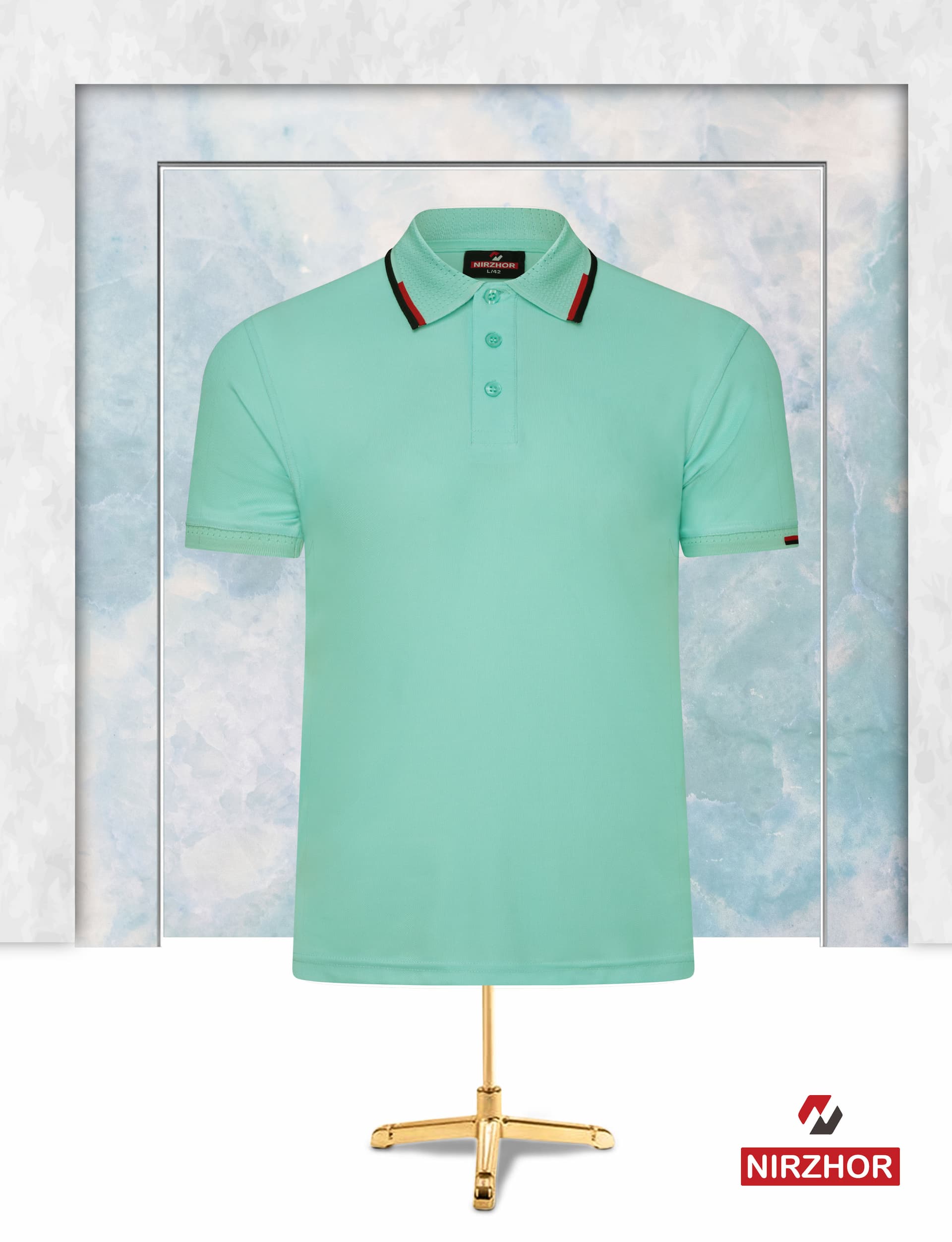 Mint Green - Nirzhor Premium Men's Polo Shirt — Nirzhor
