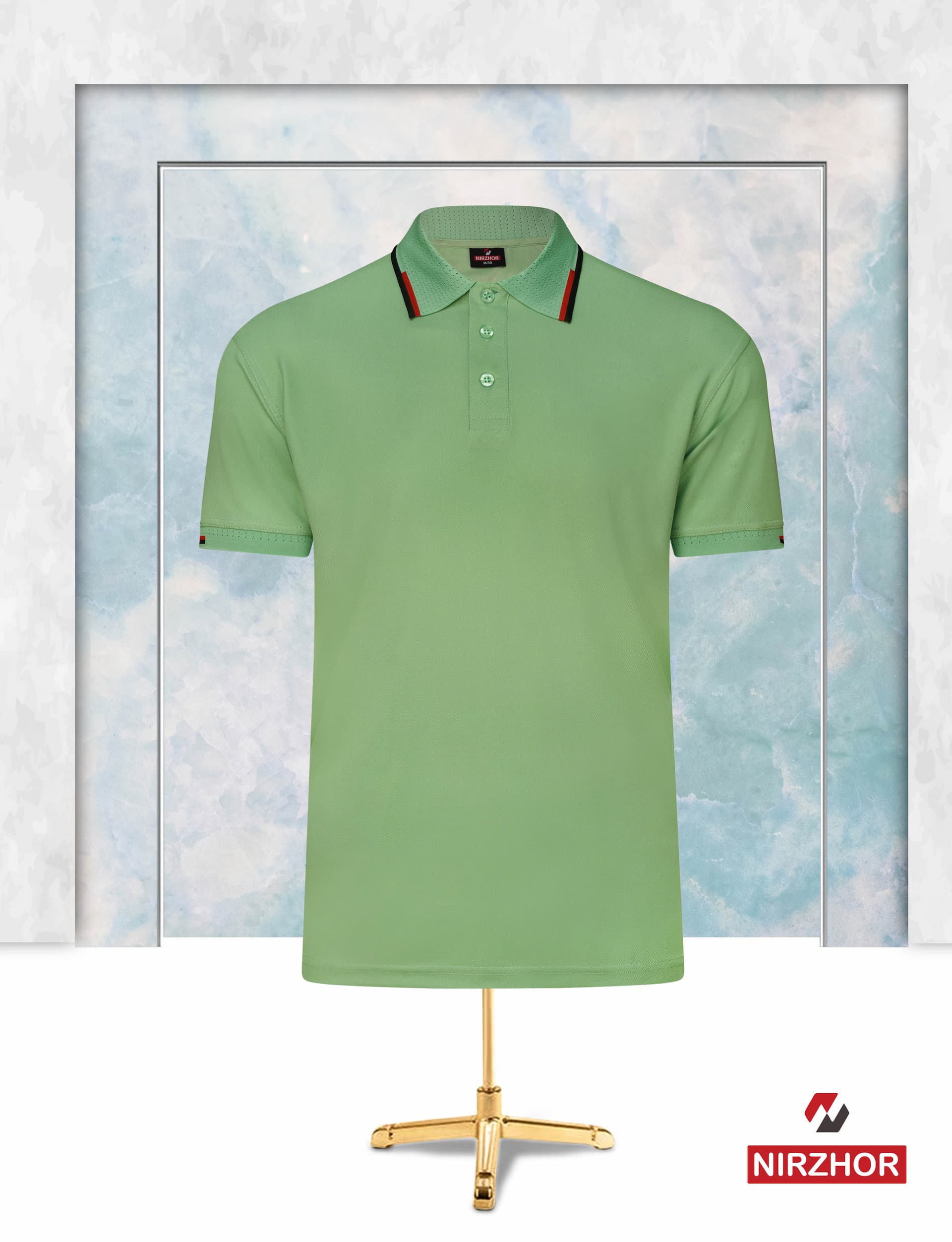 Pastel Green Polo Shirt for Men — Nirzhor