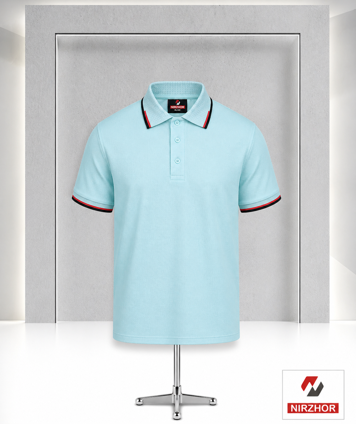 Light Mint Green Polo Shirt for Men – Premium Casual & Smart Wear — Nirzhor
