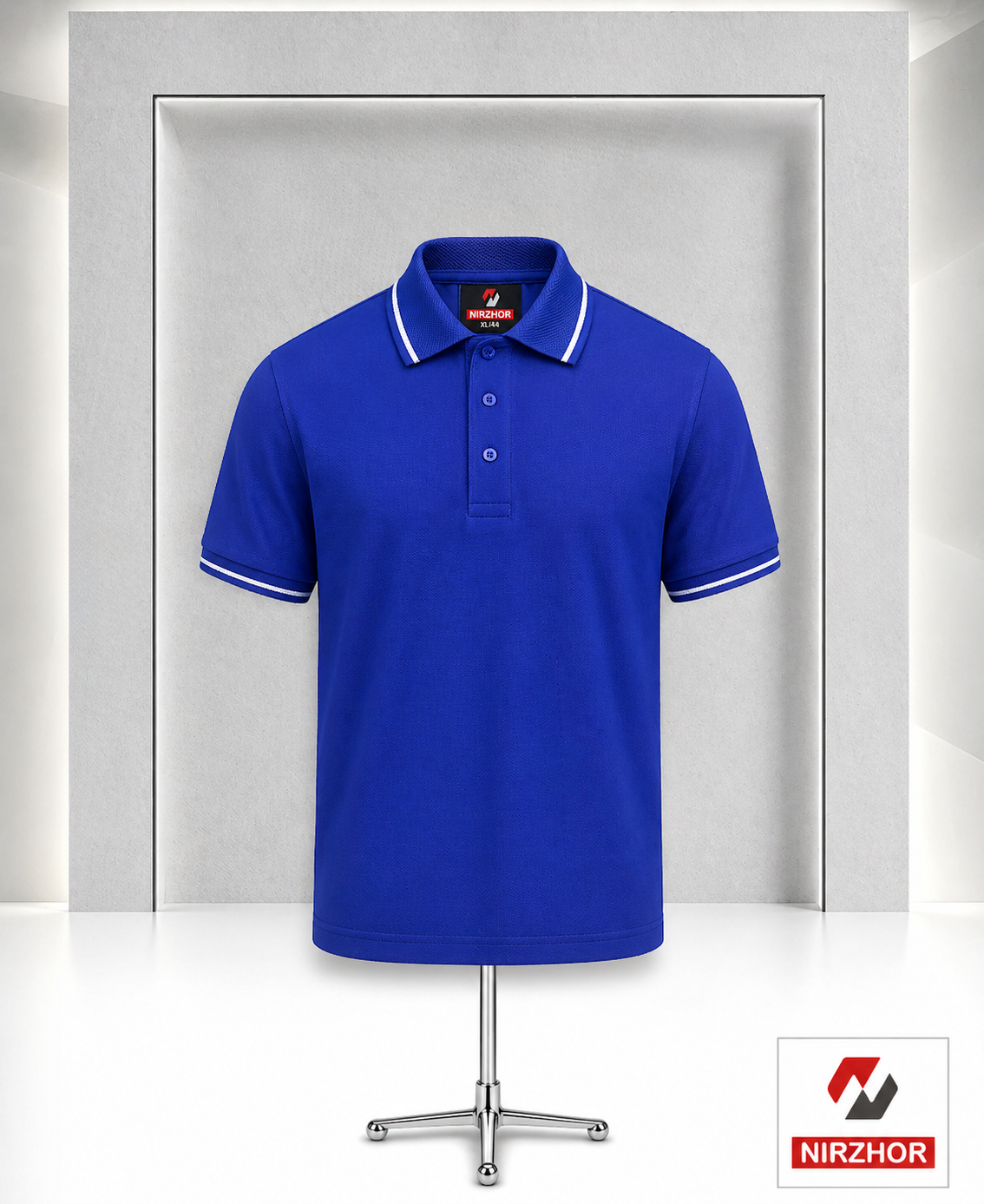 Royal Blue Polo Shirt for Men – Premium Casual & Smart Wear — Nirzhor