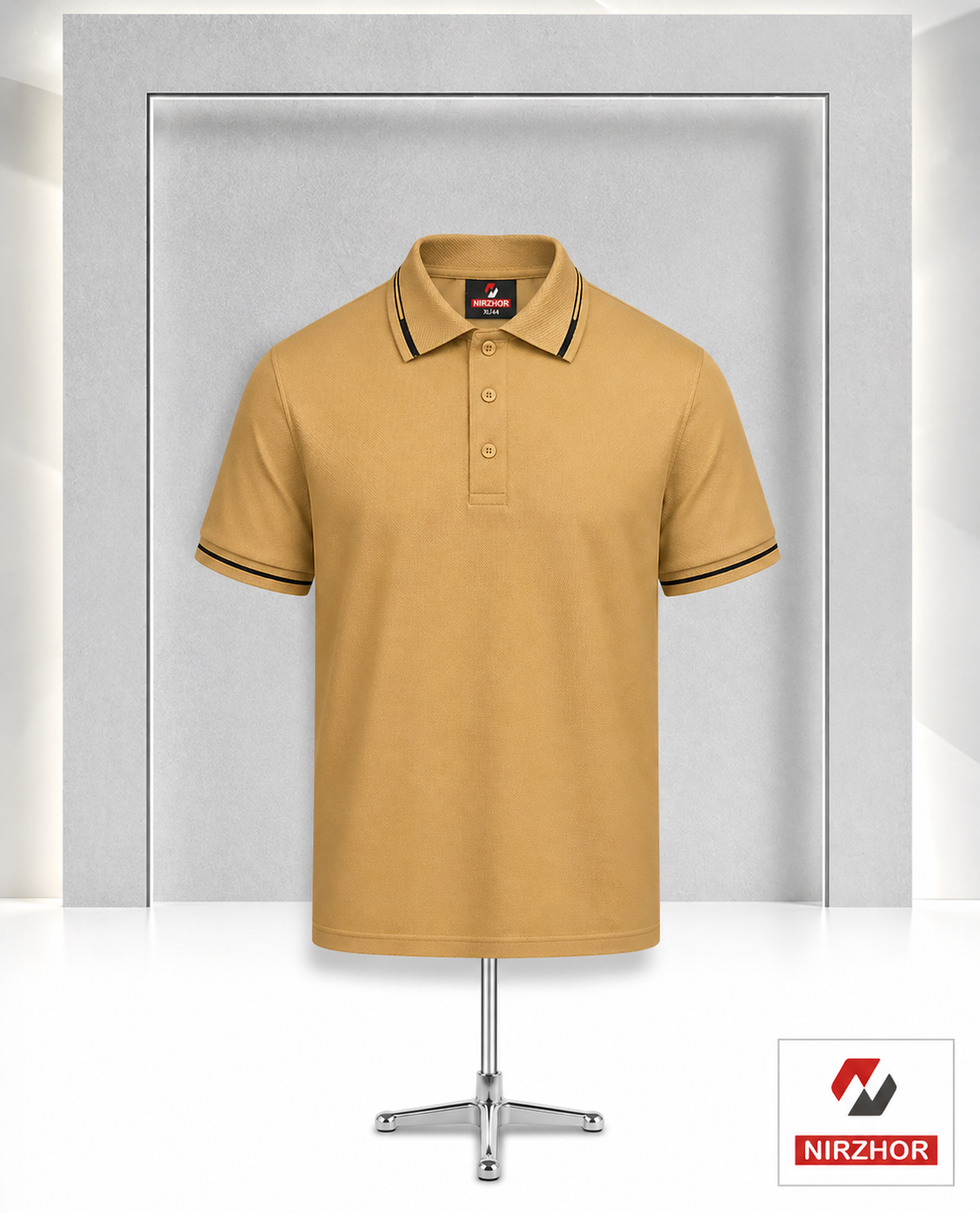 Mustard Yellow Polo Shirt for Men – Premium Casual & Smart Wear — Nirzhor
