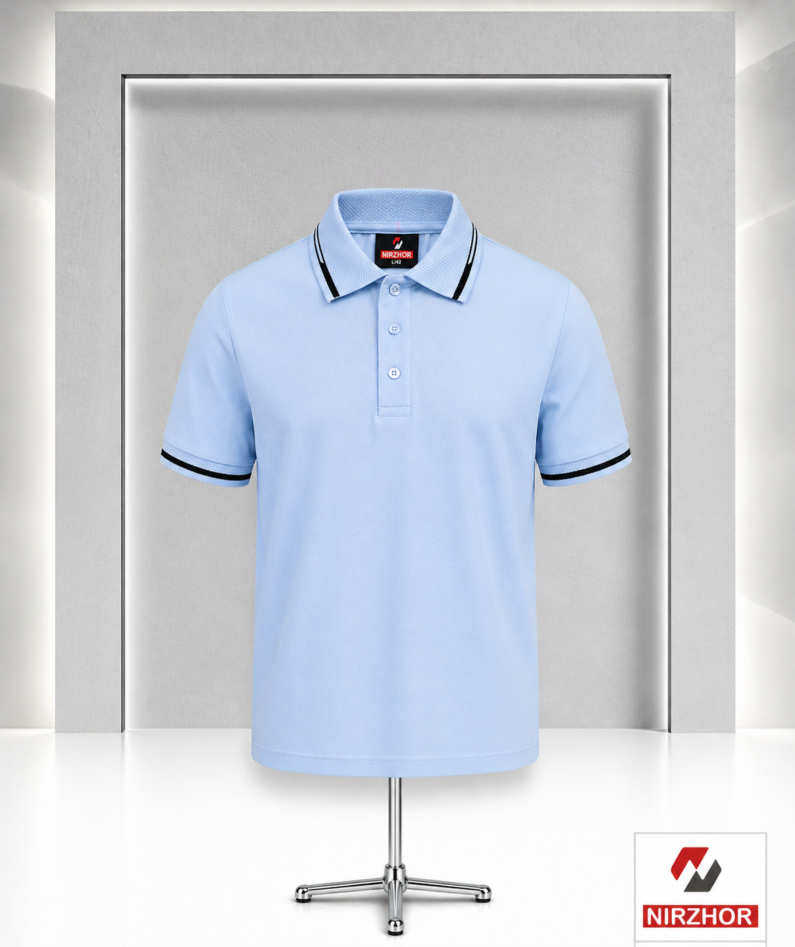 Sky Blue Polo Shirt for Men – Premium Casual & Smart Wear — Nirzhor