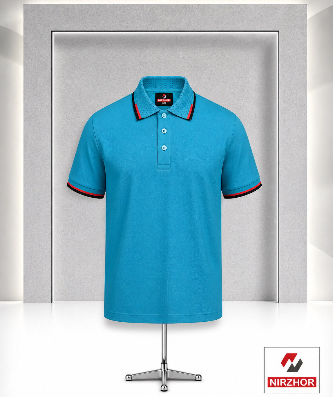 Teal Blue Polo Shirt for Men – Premium Casual & Sporty Wear — Nirzhor